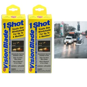 2 Anti Glare Rain Windshield Glass Water Repellant Treatment Coating Visibility