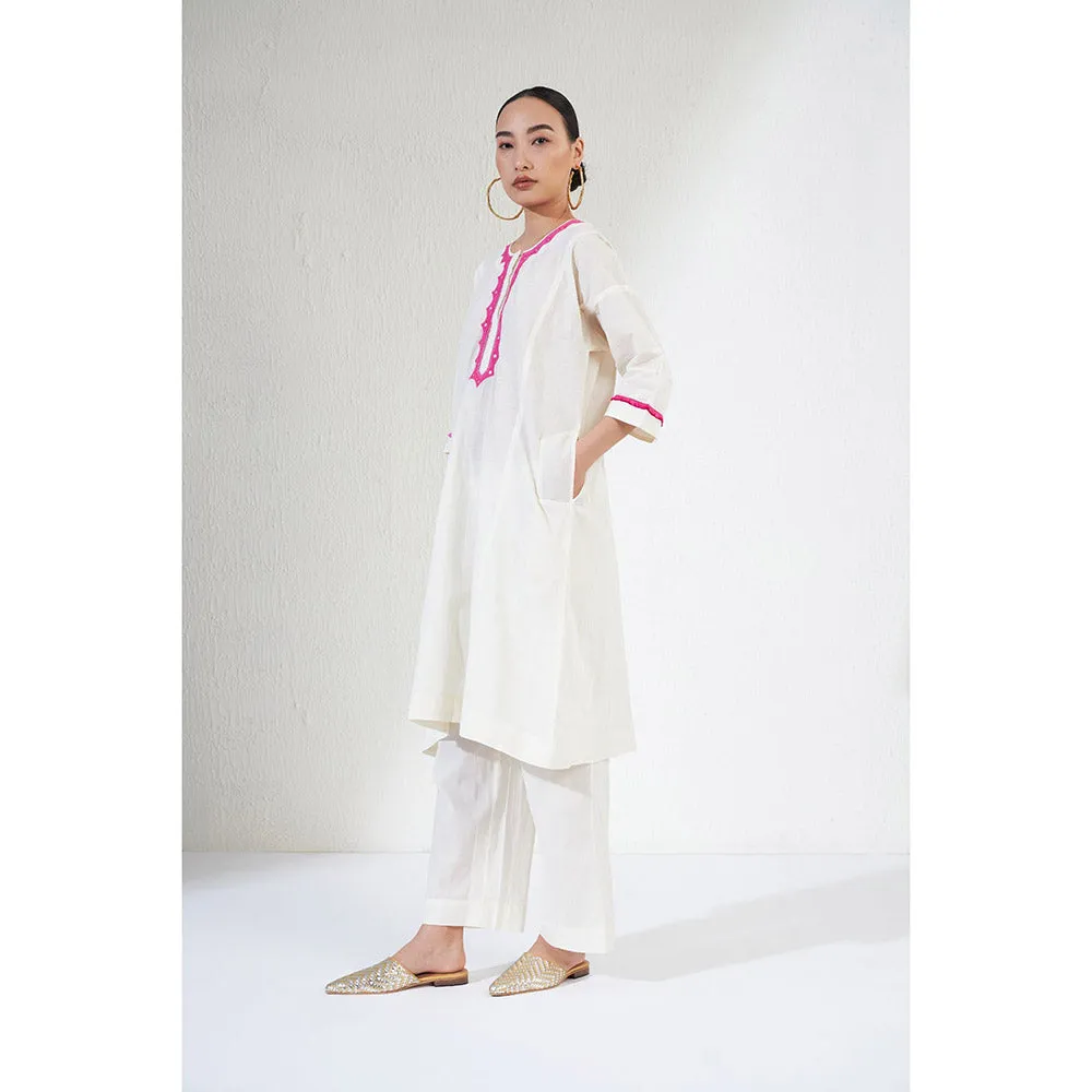 Aavidi By Dimple Zeba Purple Embroidered Co-ord (Set of 2)