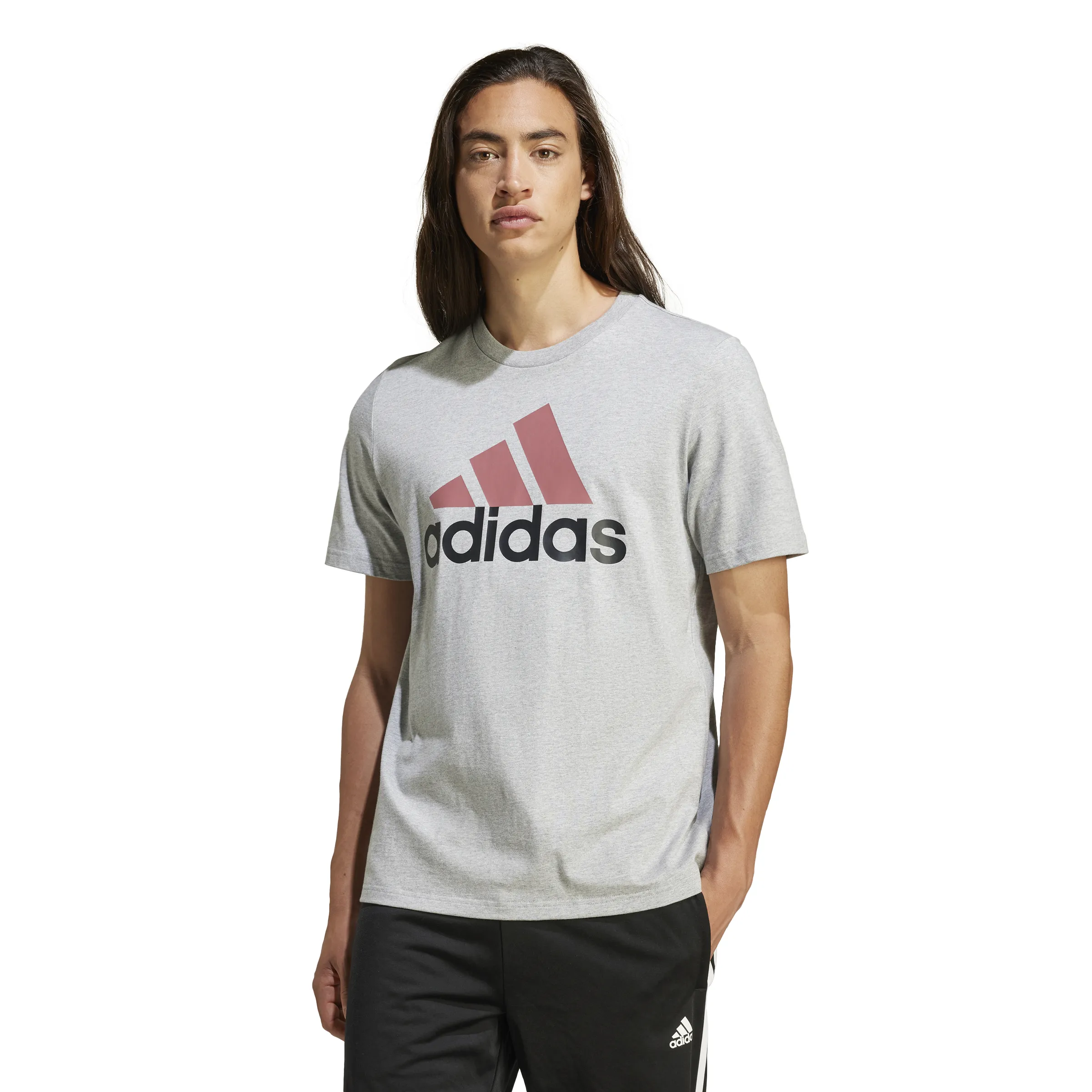 adidas Men's Big Logo Single Jersey Tee (Tall)