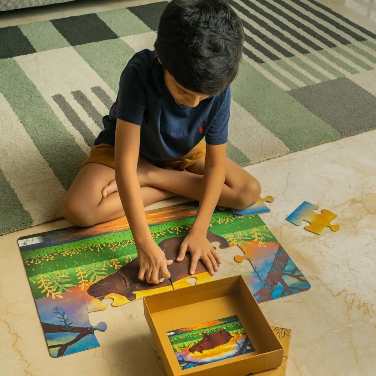 ALT Retail Floor Puzzle- Indian Rhinoceros