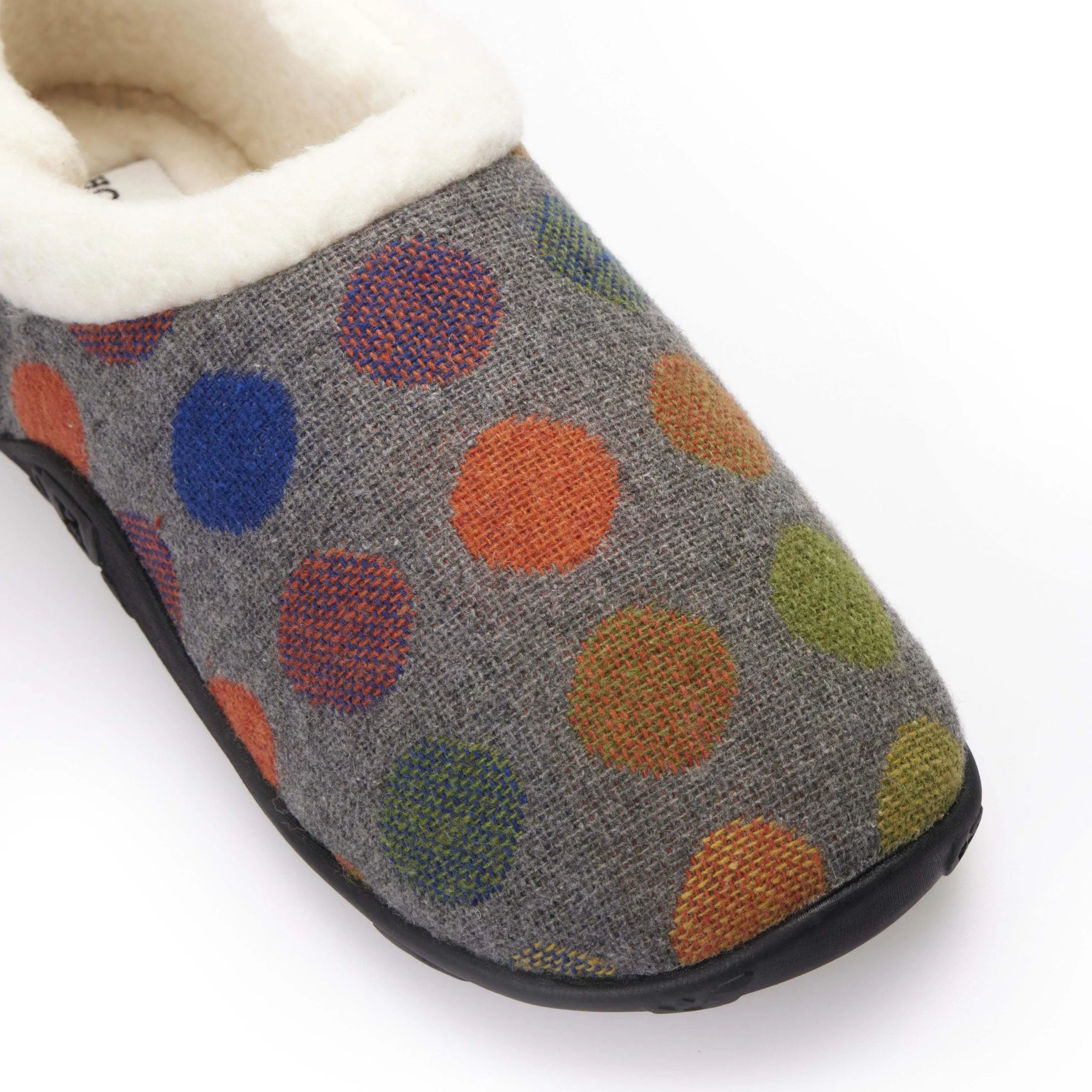 Amber - Grey Multi Spot Women's Slippers