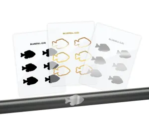 Bluegill Silhouette Rod Decals - Peel & Stick