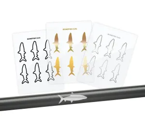 Bonefish Silhouette Rod Decals - Peel & Stick