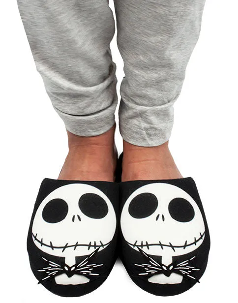 Disney The Nightmare Before Christmas Jack Skellington Face Women's Slippers