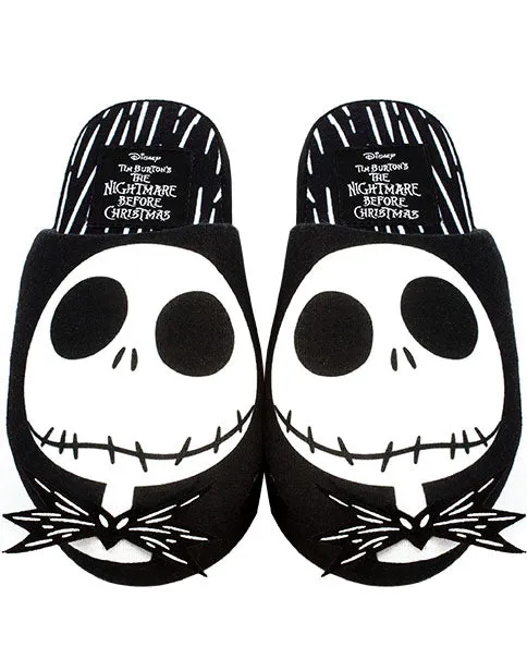 Disney The Nightmare Before Christmas Jack Skellington Face Women's Slippers