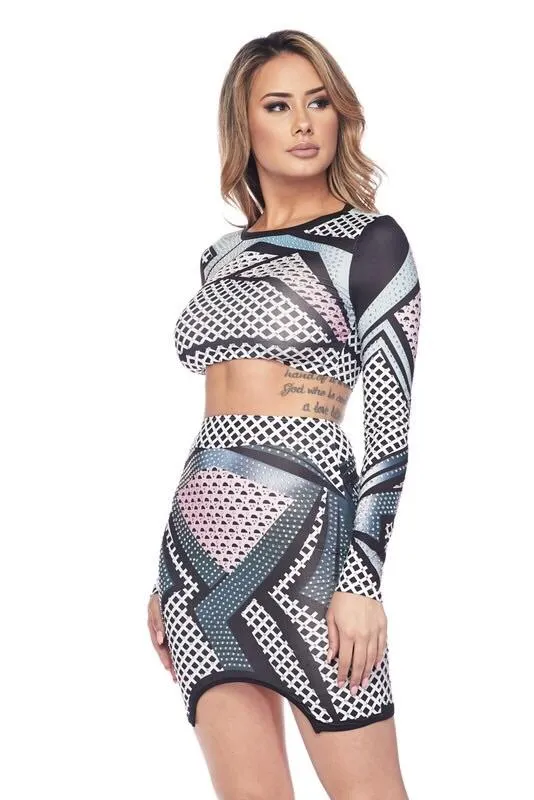 ERIKA TWO PIECES SKIRT SET