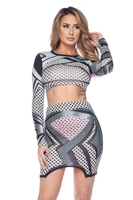 ERIKA TWO PIECES SKIRT SET