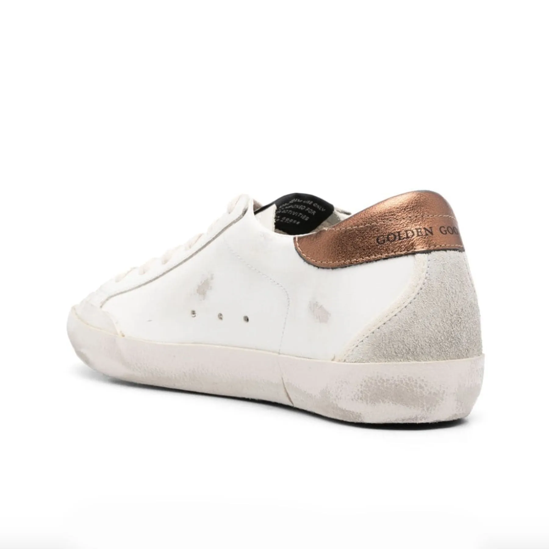 GOLDEN GOOSE SUPER STAR SNEAKERS IN WHITE WITH ZEBRA-PRINT STAR