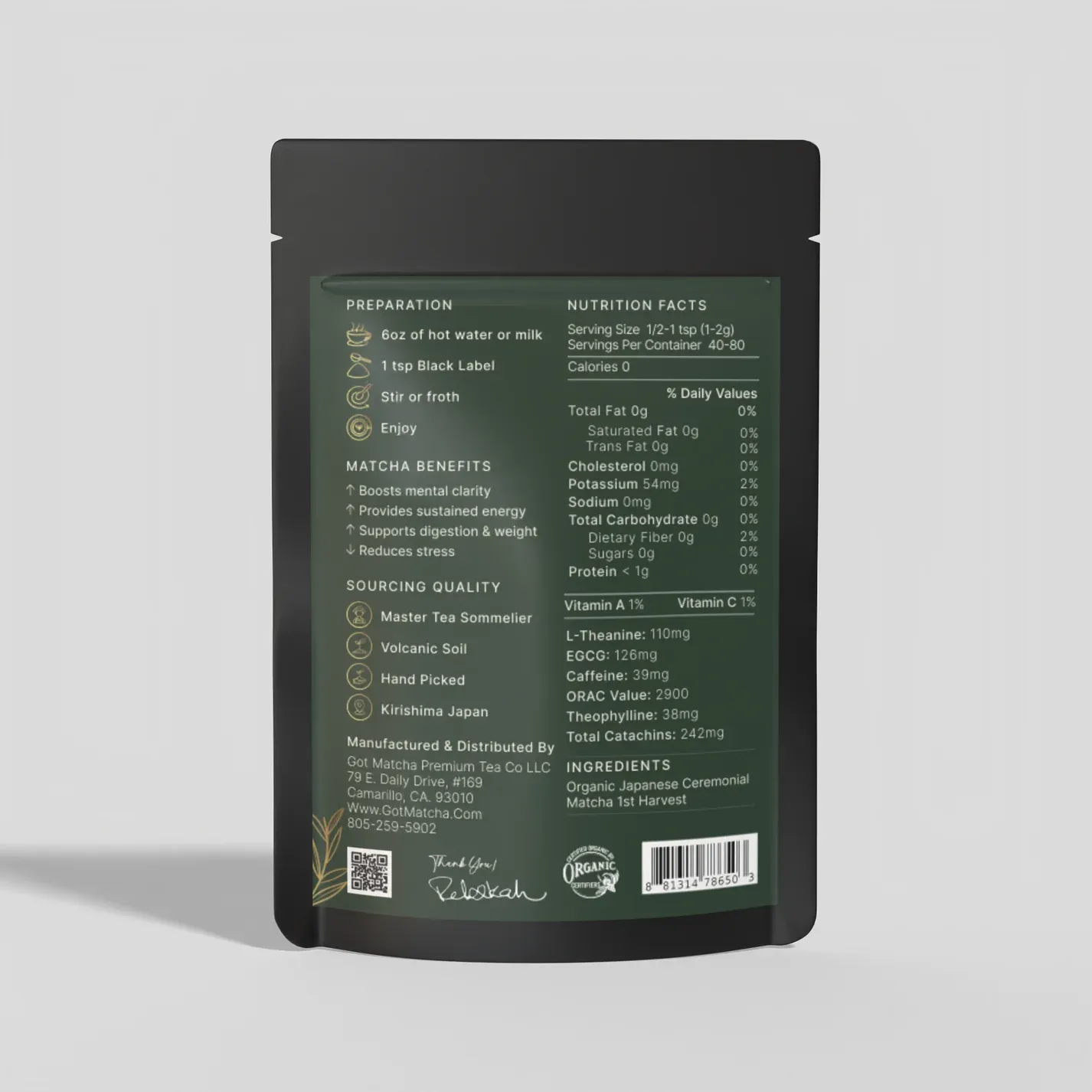 Got Matcha - Black Label Organic Ceremonial Matcha