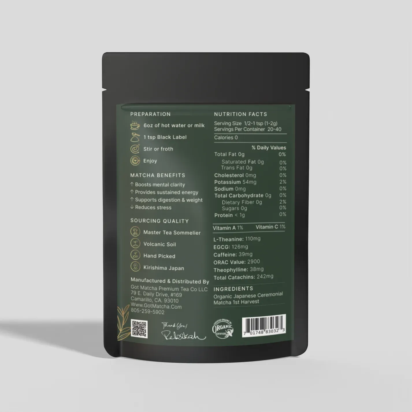 Got Matcha - Black Label Organic Ceremonial Matcha