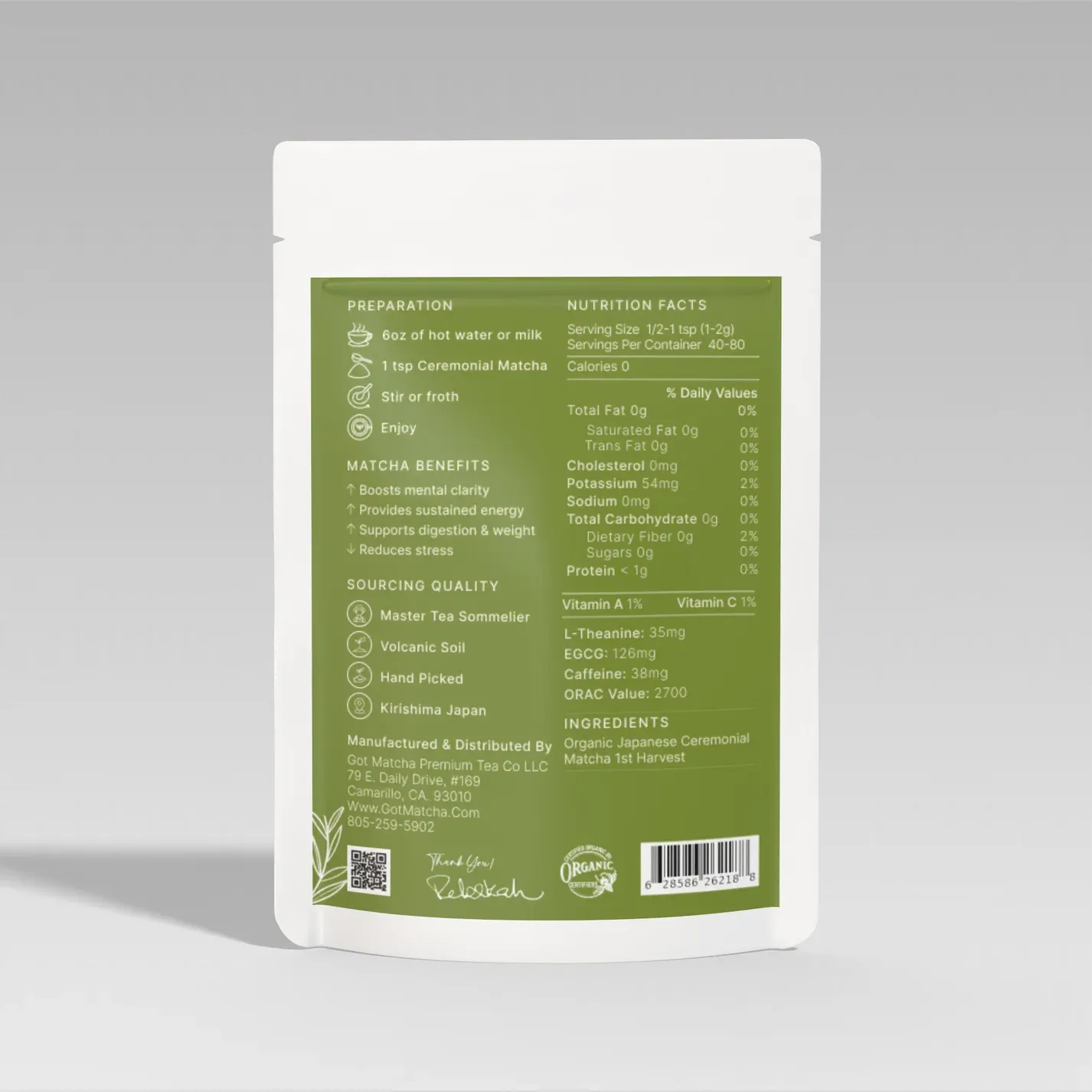 Got Matcha - Premium Organic Ceremonial Matcha Green Tea