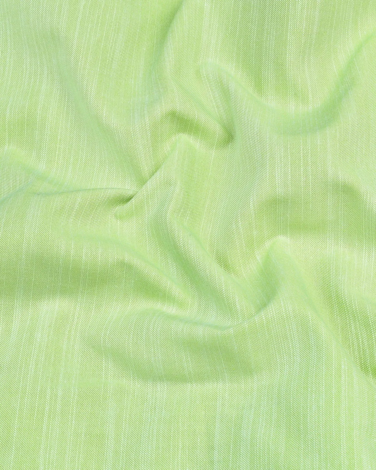 Guava Green Solid Linen Cotton Formal Shirt