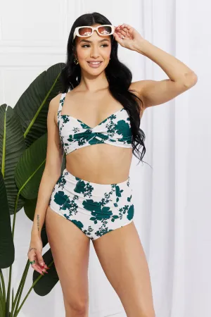 Marina West Swim Take A Dip Twist High-Rise Bikini in Forest - Ships from The US