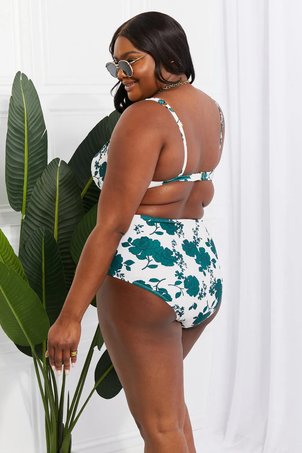 Marina West Swim Take A Dip Twist High-Rise Bikini in Forest - Ships from The US