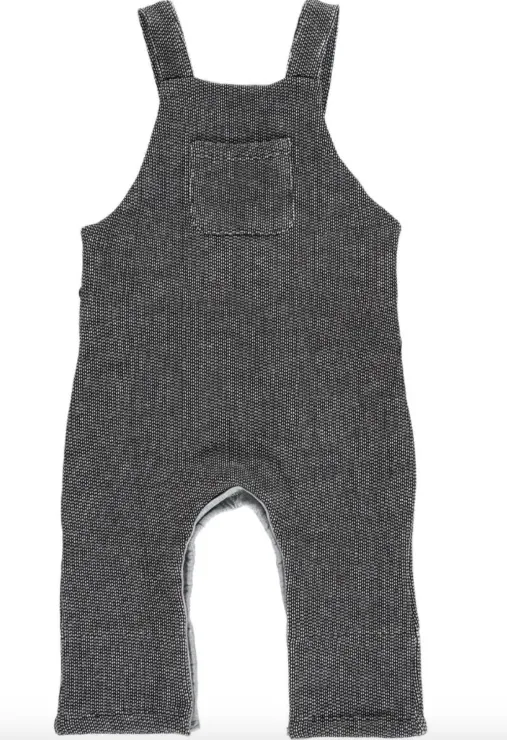 Me & Henry - Baby Cozy Overalls in Black
