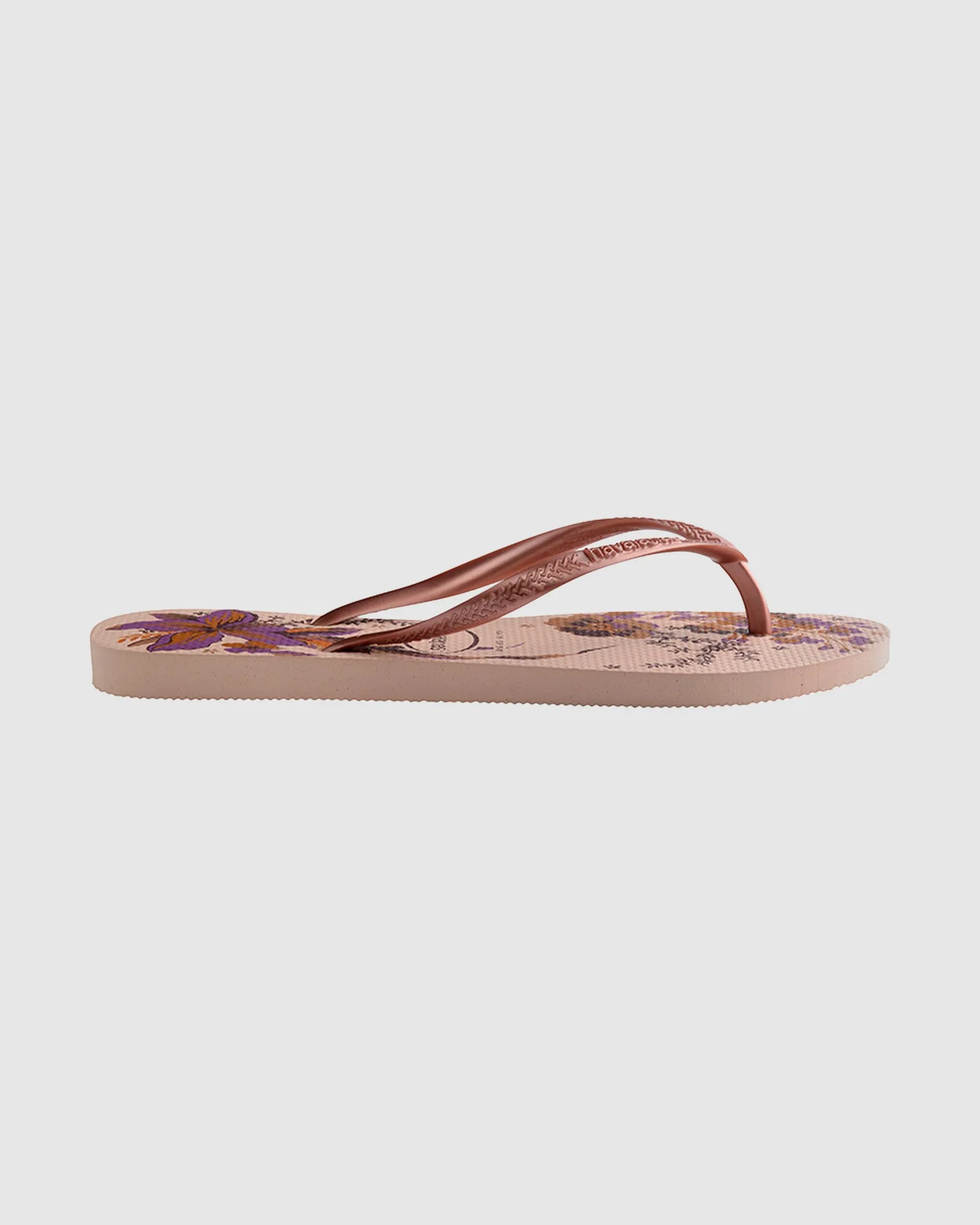 SLIM ORGANIC ROSE GOLD METALLIC THONGS