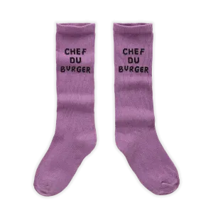 Sproet & Sprout stockings | Chef du Burger Purple
