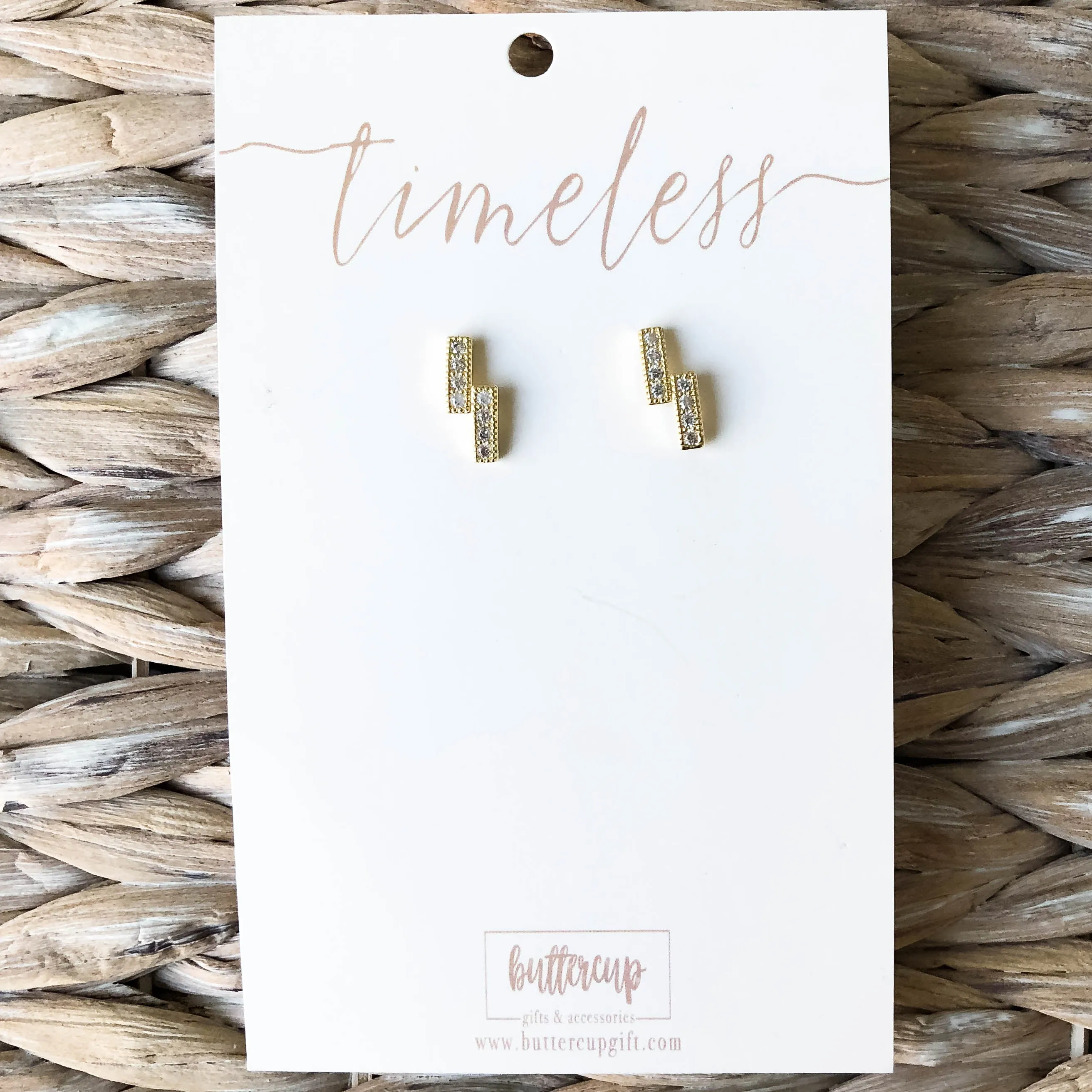 'Sutton' Double Bar Z Stud Earrings