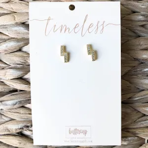 'Sutton' Double Bar Z Stud Earrings