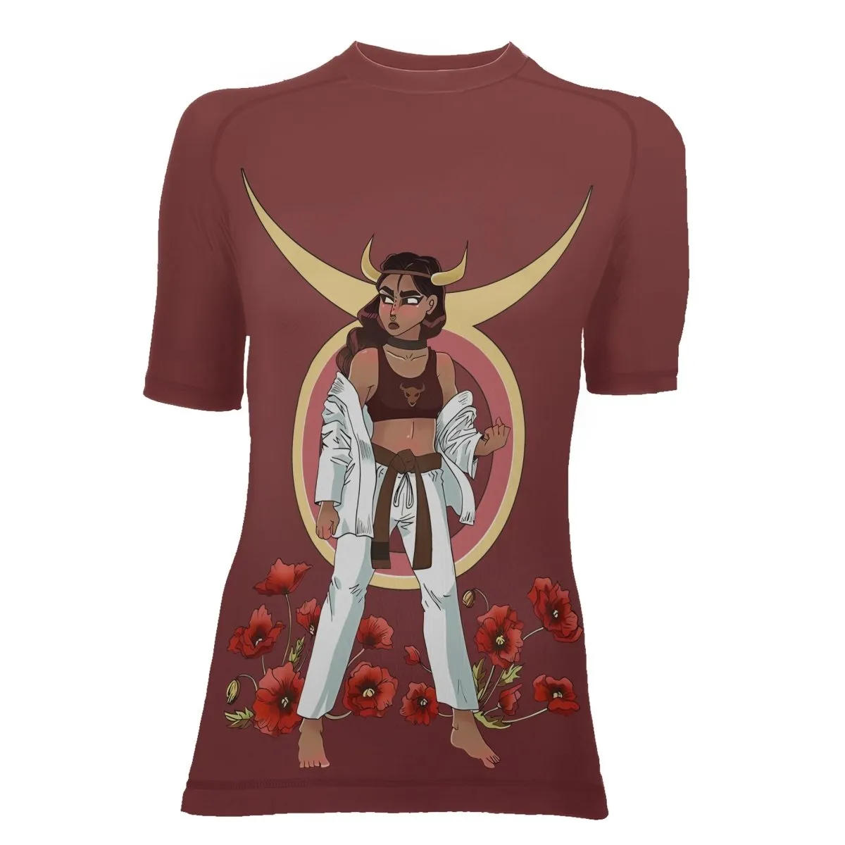 Taurus Zodiac Mom Women's Short Sleeve Rash Guard