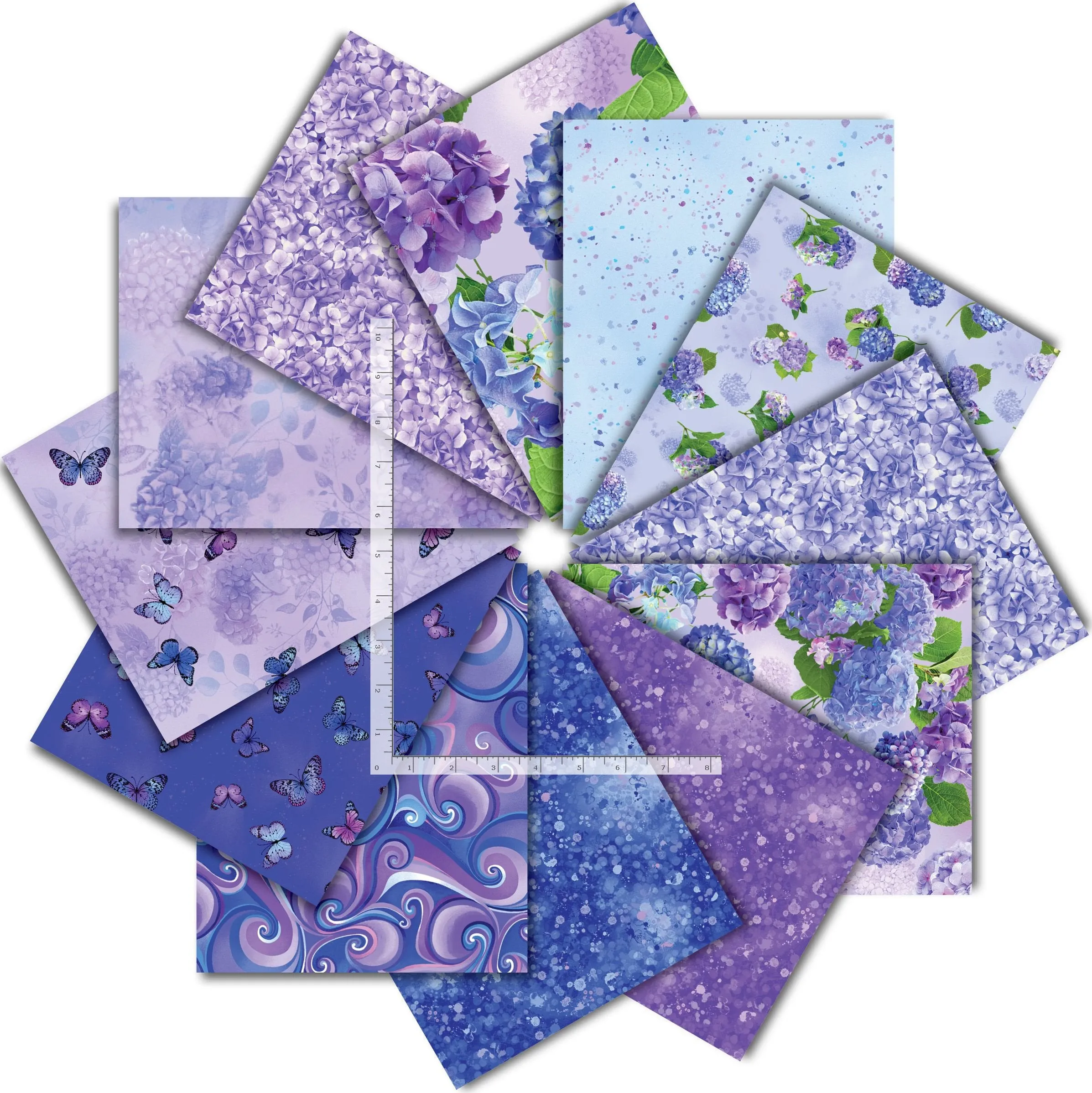 Timeless Treasure Hydrangea Bliss Fat Quarter Bundle CPFQ12CD